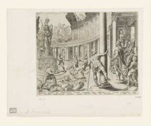 Zerstörung des Tempels des Ashtoreth, Chemosh und Milcom, Blatt 5 der Folge "König Josiah setzt das Recht des Herrn wieder ein"