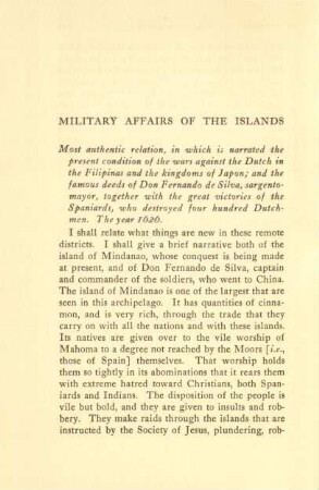 Military affairs of the islands