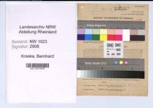 Entnazifizierung Bernhard Kraska , geb. 03.04.1912 (Ingenieur)