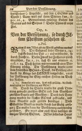 66-74, Cap. 2. Von der Versöhnung, so durch Jesum Christum geschehen ist
