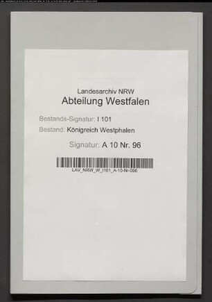 Vermögensverwaltung (dépôts judiciaires) durch Gerichte im Distrikt Paderborn