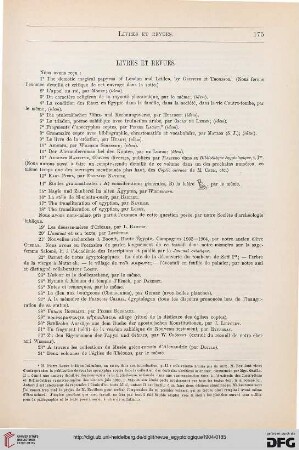 Livres et revues