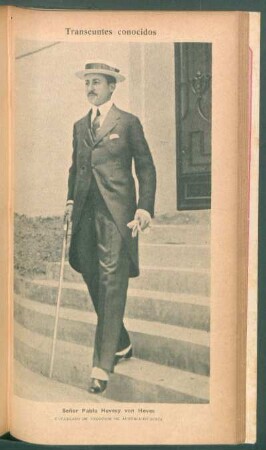 Señor Pablo Hevesy von Heves, encargado de negocios de Austria-Hungría - [Retrato] : Transeúntes conocidos