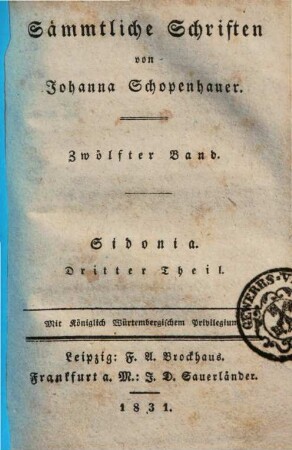 Sämmtliche Schriften, 12. Sidonia ; Theil 3