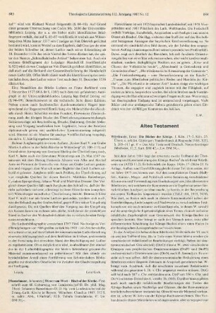 884-885 [Rezension] Würthwein, Ernst, Die Bücher der Könige