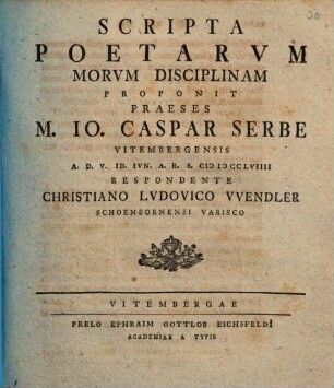Scripta poetarum morum