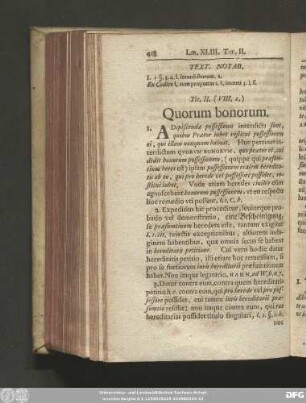 Tit. II. (VIII. 2.) Quorum bonorum.