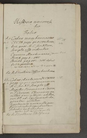 [Historia universalis. - Historica recentior universalis.]
