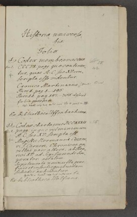 [Historia universalis. - Historica recentior universalis.]
