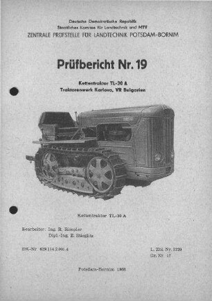 Kettentraktor TL-30 A