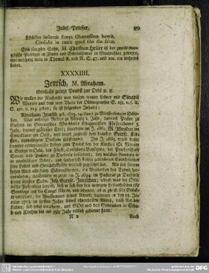 XXXXIIII. Jentsch, M. Abraham