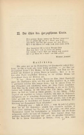II. Die Ehre des Herzogthums Crain