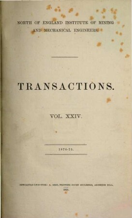 Transactions. 24. 1874/75 (1875)