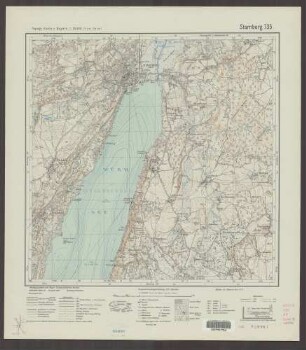 735 Starnberg ; Topographische Karte von Bayern 1:25.000 [Positionsblätter]