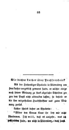 Wie dachte Luther über Preßfreiheit?