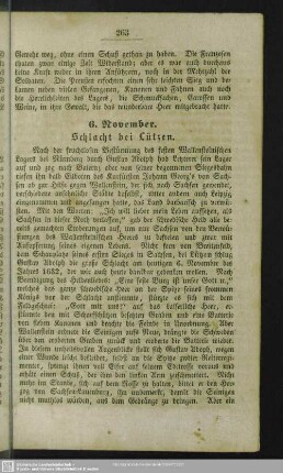 6. November. Schlacht bei Lützen