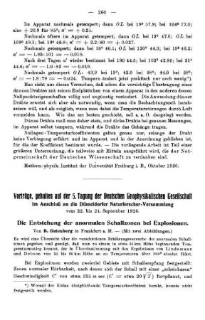 Die Entstehung der anormalen Schallzonen bei Explosionen