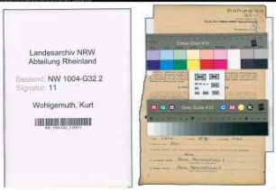 Entnazifizierung Kurt Wohlgemuth , geb. 14.11.1908 (Regierungsrat)