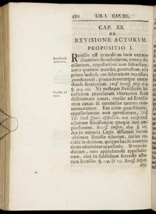Cap. XX. De Revisione Actorum.