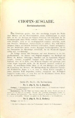 Friedrich Chopin's Werke. [15], Revisionsbericht