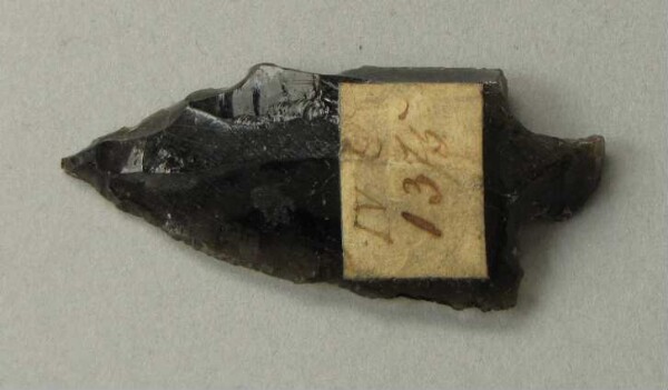 Arrowhead made from obsidian