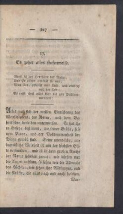 17. Es geht alles stufenweise