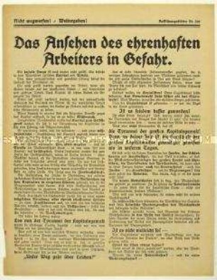 Flugblatt der Deutschen Erneuerungs-Gemeinde gegen die Politik der SPD und KPD