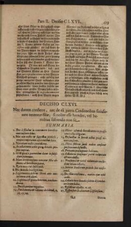 Decisio CLXVI.