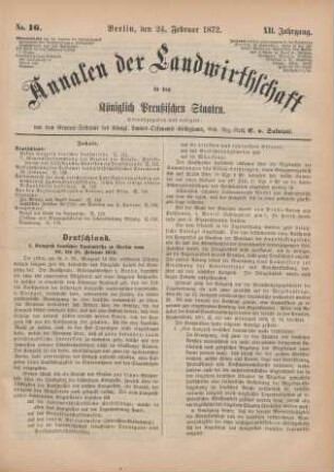 No. 16. Berlin, den 24. Februar 1872. XII. Jahrgang.