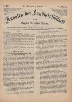 No. 16. Berlin, den 24. Februar 1872. XII. Jahrgang.