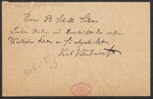Brief an B. Schott's Söhne : 17.03.1914