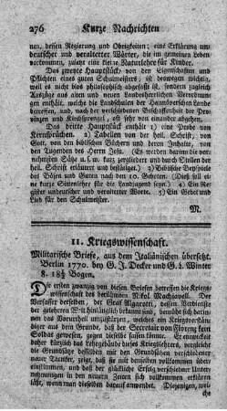 Militairische Briefe.