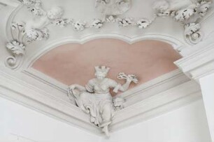 Decke des Empfangsraumes — Vier Eckfiguren — Theodissa