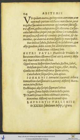 Ex Laurentii Vallensis XXXIII fabulis Aesopi e græco in latinum sermonem cum præfatione