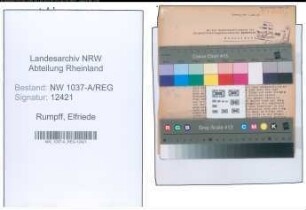 Entnazifizierung Elfriede Rumpff , geb. 16.12.1905 ()