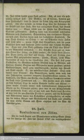 23. Juli. Bombardement von Zittau