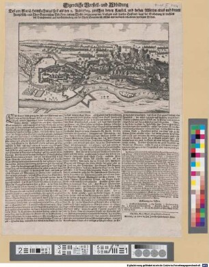 Eigentliche Vorstell- und Abbildung Des am Maria Heimsuchungs Fest als den 2. Julii 1704. zwischen denen Kayserl. und hohen Alliirten eines und denen Französisch- und Chur-Bayerischen Völckern andern Theils vorgegangenen blutigen und harten Treffens, samt der Eroberung so wohlen des Trenchements auf den Schellenberg als der Stadt Donauwerth selbsten und dardurch erhaltenen herrlichen Victori