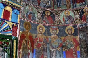 Darstellung der Heiligen: Georgios, Theodor Tiron, Jakobus der Perster und Niketas