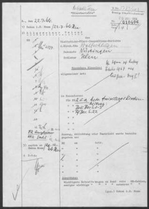 Wolfschlugen: Visitationsbericht ("Beibericht") mit Pfarrbericht 1963
