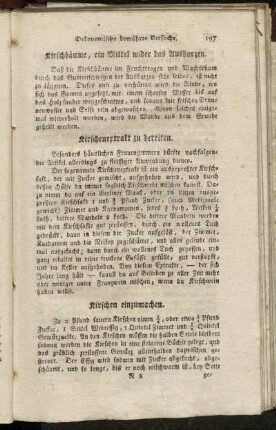 Kirschen einzumachen. - Pferde, auf eiine wohlfeile und gesunde Art zu füttern.