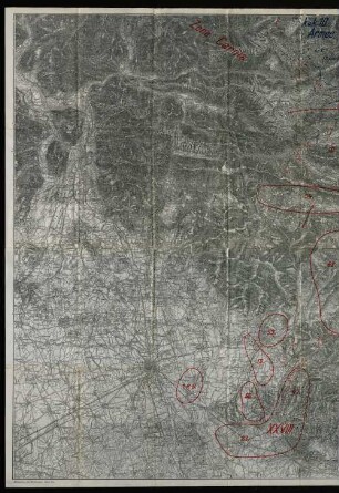 Karte 2. Bereitstellung der 14. Armee am 24. Oktober 1917.