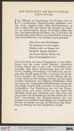 Die Schlacht am Brunkeberg sten sture