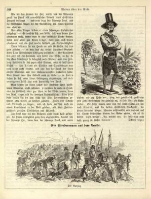 "Moden über die Welt" "Ein Pferderennen auf dem Lande"