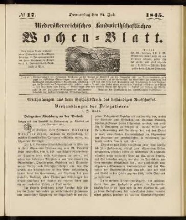 No 17. Donnerstag den 24. Juli 1845