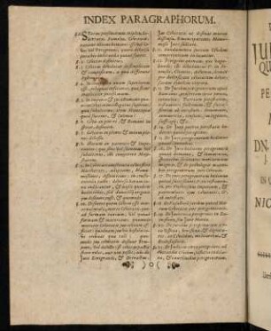 Index Paragraphorum.