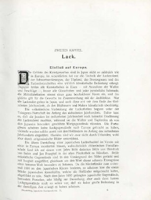 Zweites Kapitel. Lack