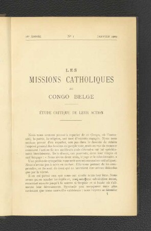 Les missions catholiques au Congo belge