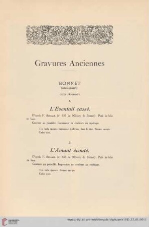 Gravures Anciennes (No. 1 - 22)