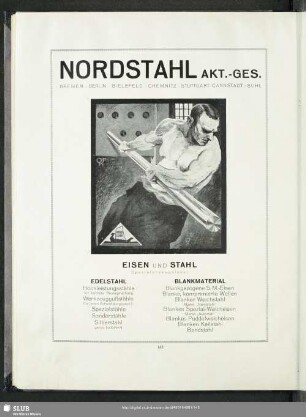 Nordstahl Akt.-Ges. : Eisen Und Stahl
