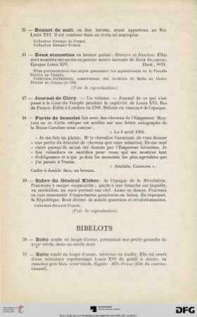 Bibelots (Nr. 30-37)